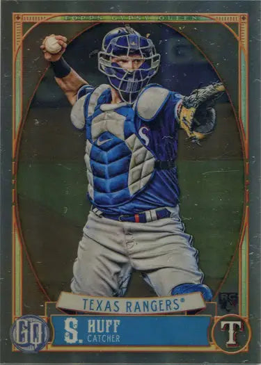 Topps Gypsy Queen Chrome Boxtopper Card featuring Sam Huff as a catcher