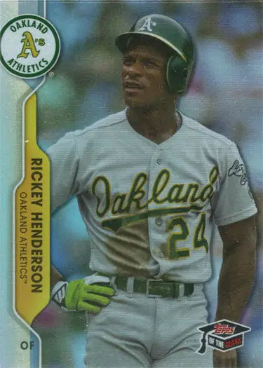Baseball player in Oakland Athletics uniform number 24 on Topps Greats Foil Card TCG-23