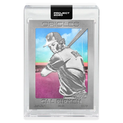 Topps Project 2020 Card #92 featuring Cal Ripken Jr in a batting stance trading card
