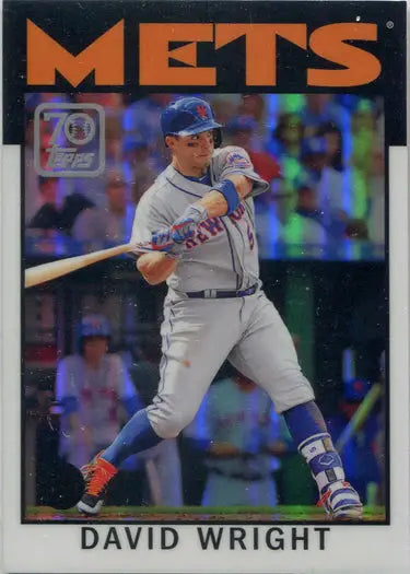 David Wright baseball card from Topps Series Two Baseball 2021 Chrome 70 Years