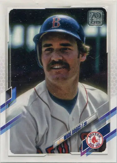 Wade Boggs in Boston Red Sox uniform on Topps Series Two short print baseball card