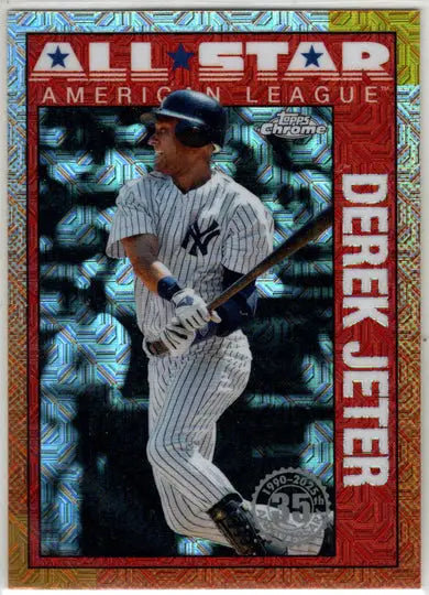 Derek Jeter baseball card from Topps Series Two Baseball 2025 Chrome Silver All-Star