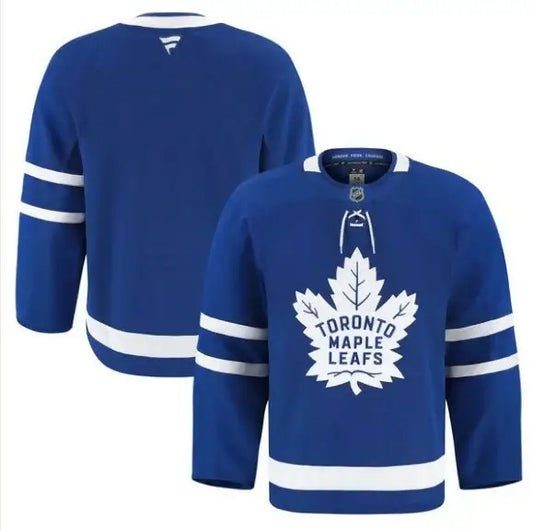 Blue Toronto Maple Leafs Home Authentic Pro Jersey with white stripes for hockey fans