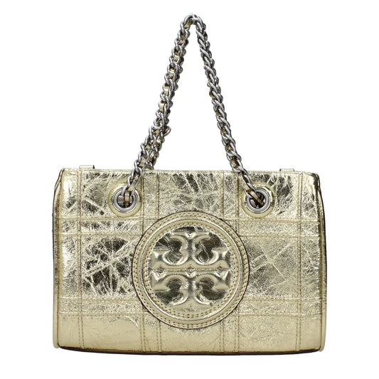 Tory Burch Gold Leather Handbag - Handbag