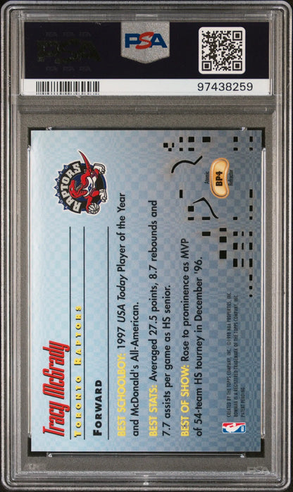 Graded PSA basketball trading card of Tracy McGrady from Bowmans Best Picks