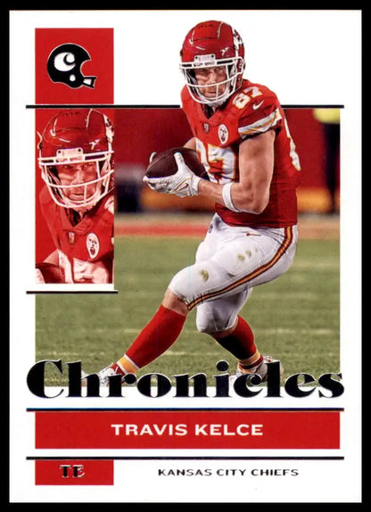 Travis Kelce football card from Panini Chronicles 2021 Kansas City Chiefs product