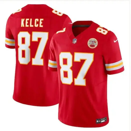 Red Travis Kelce Kansas City Chiefs Nike Vapor F.U.S.E. Limited Jersey with number 87