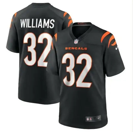 Black Cincinnati Bengals Trayveon Williams Nike Game Jersey with number 32 and name on back