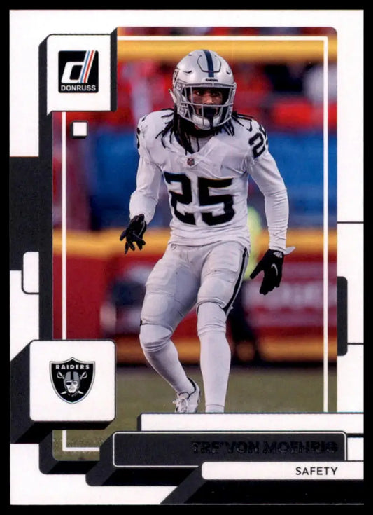 Football trading card of Tre Von Moehrig from 2022 Donruss Las Vegas Raiders series