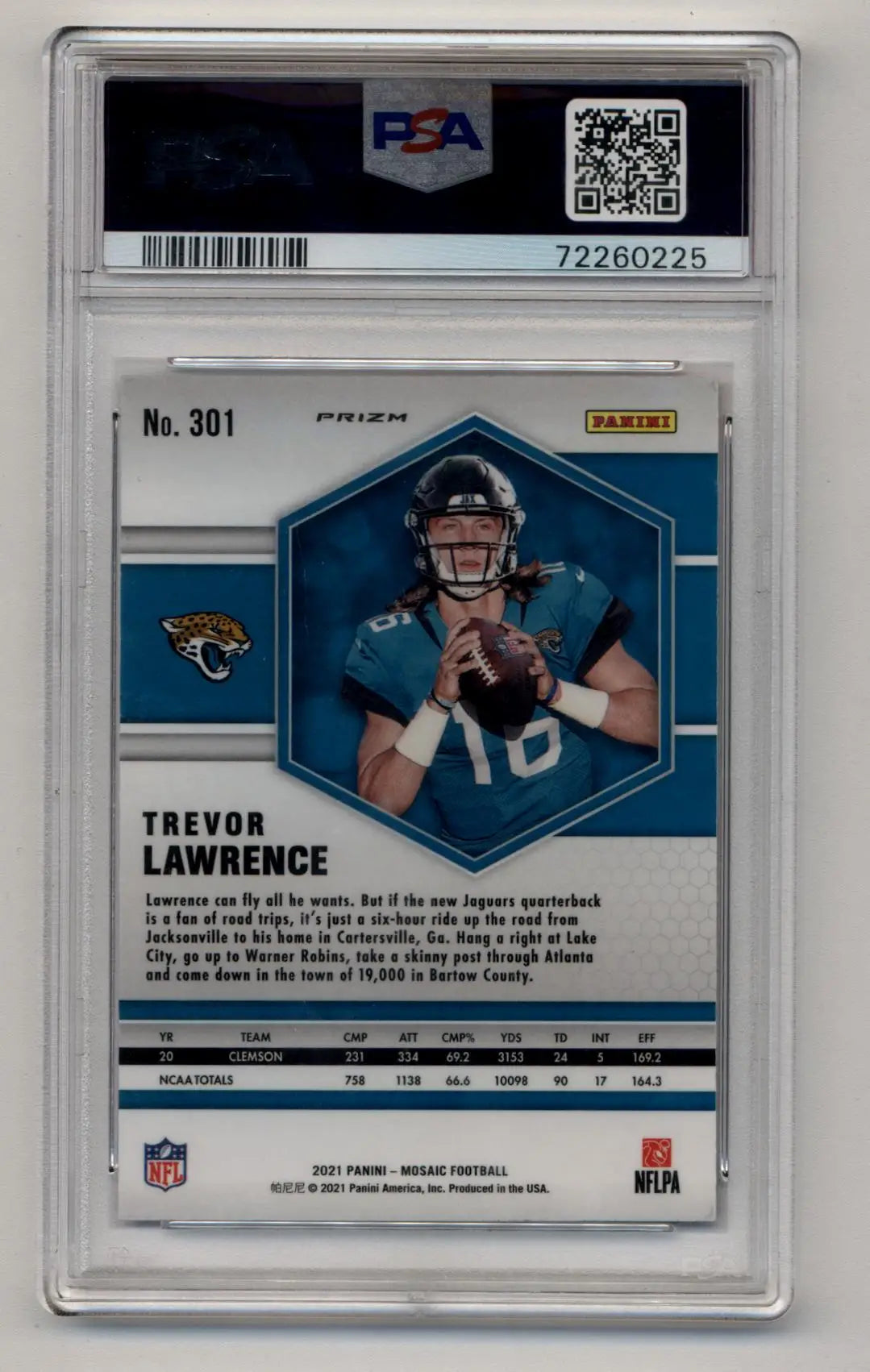 Trevor Lawrence 2021 Mosaic Red #301 PSA 10 Gem Mint - Singles