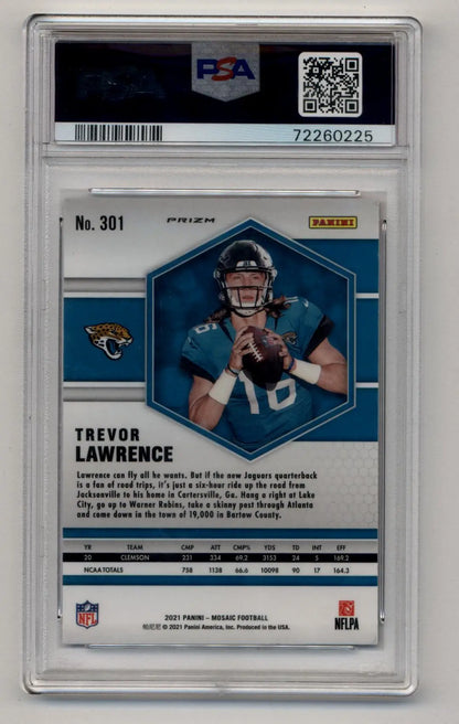 Trevor Lawrence 2021 Mosaic Red #301 PSA 10 Gem Mint - Singles