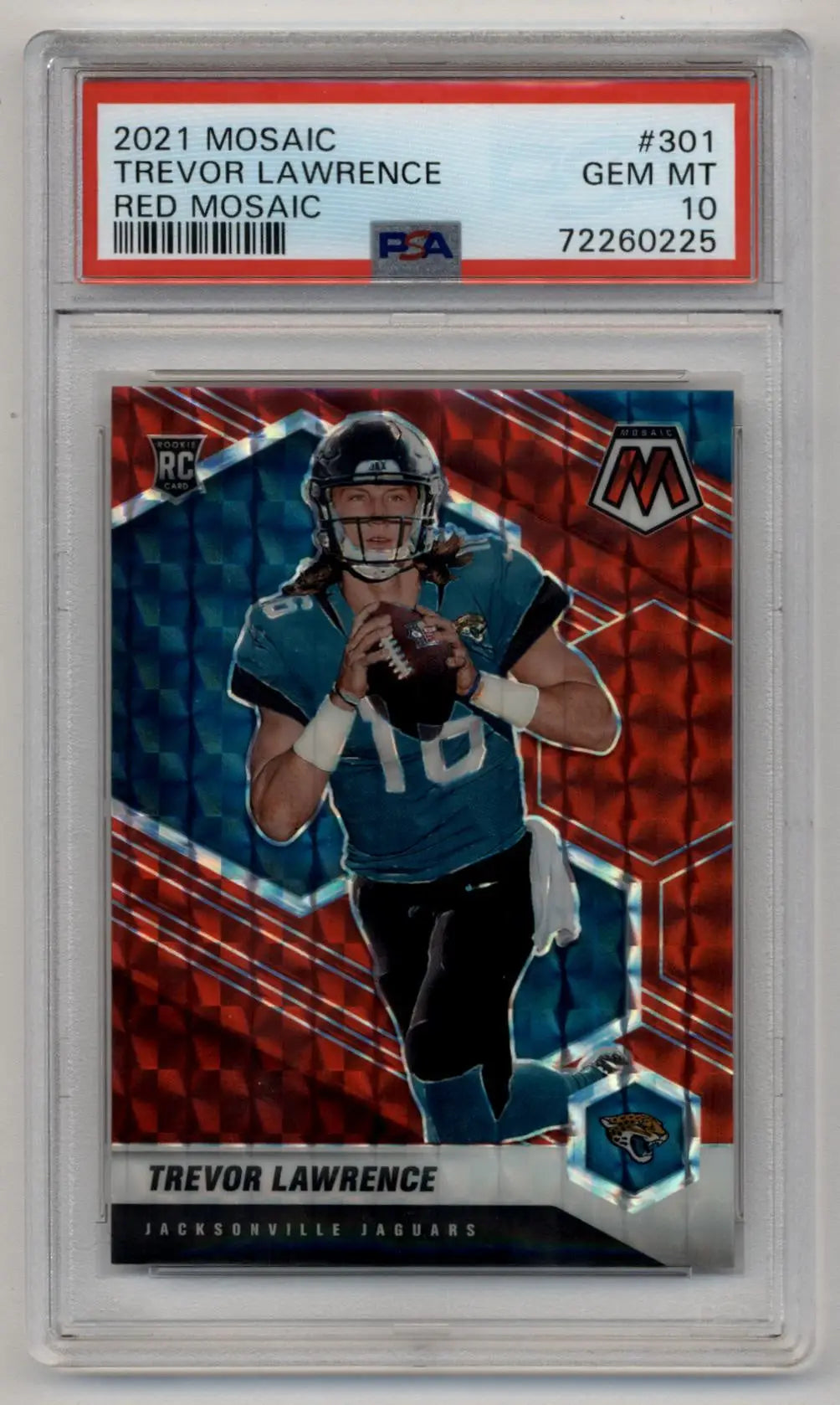 Trevor Lawrence 2021 Mosaic Red #301 PSA 10 Gem Mint - Singles