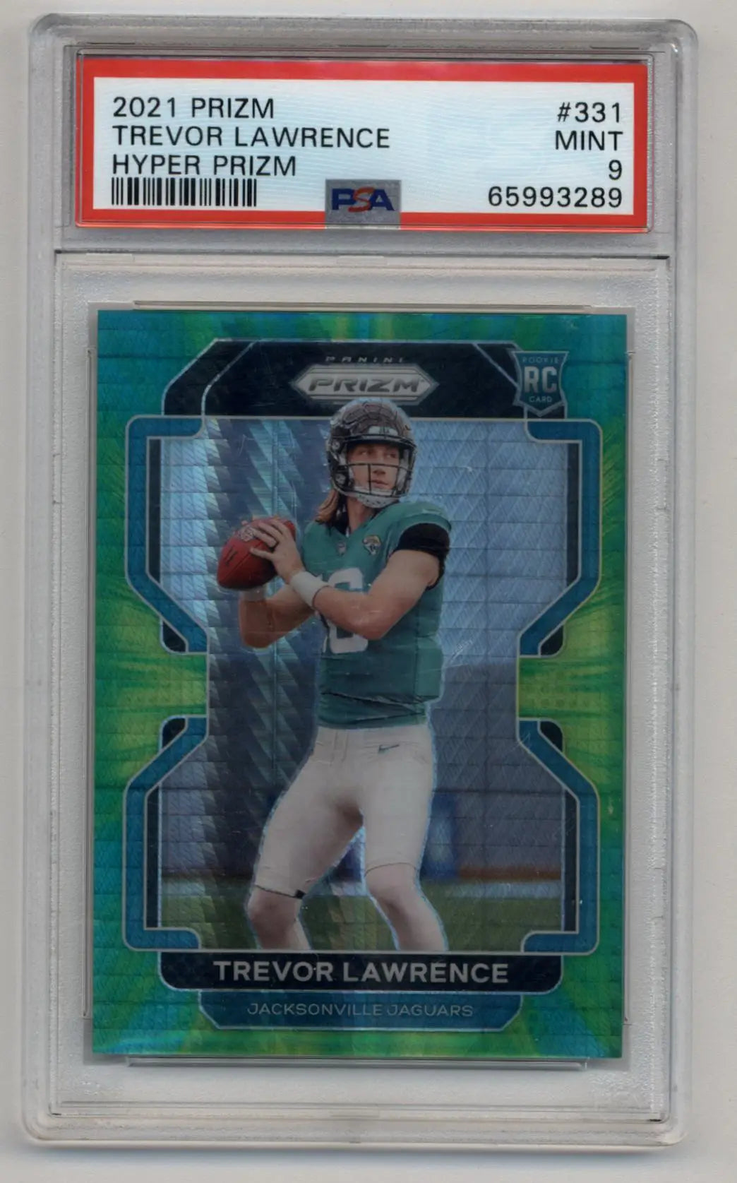 Trevor Lawrence 2021 Prizm Hyper Prizm #331 PSA 9 Mint - Singles