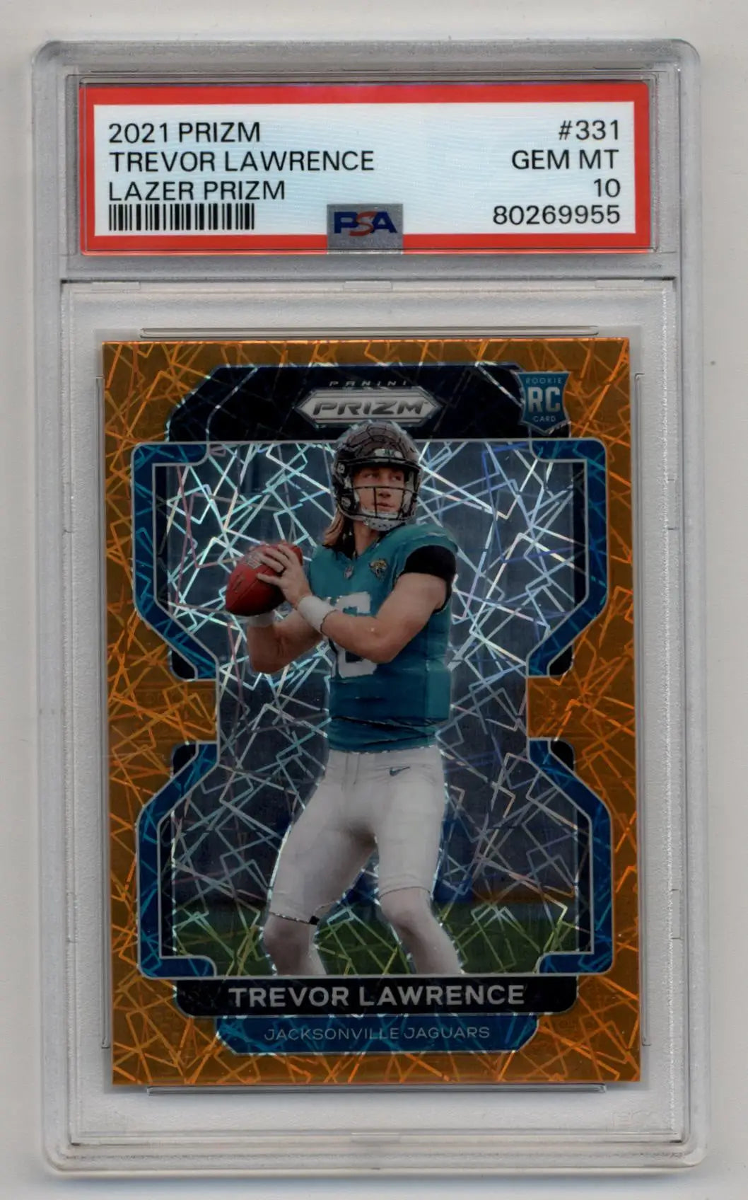 Trevor Lawrence 2021 Prizm Lazer Prizm #331 PSA 10 Gem Mint 9955 - Singles