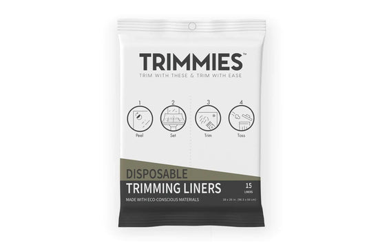 Package of disposable trimming liners for beard grooming and sink protection