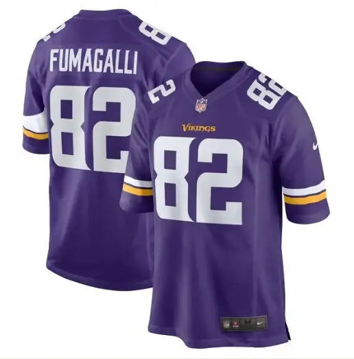 Purple Minnesota Vikings football jersey with FUMAGALLI and number 82 Nike Game Jersey