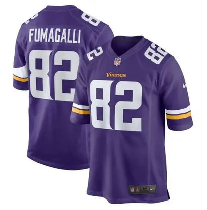 Purple Minnesota Vikings football jersey with FUMAGALLI and number 82 Nike Game Jersey