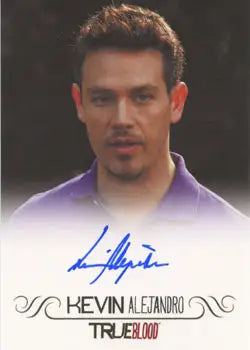 Autographed headshot of Kevin Alejandro as Jesus Velasquez for True Blood autograph card