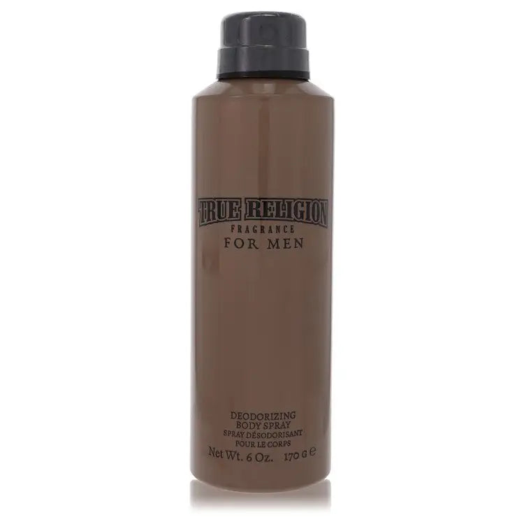 Brown True Religion deodorant spray for men 6 oz, a true religion deodorant option