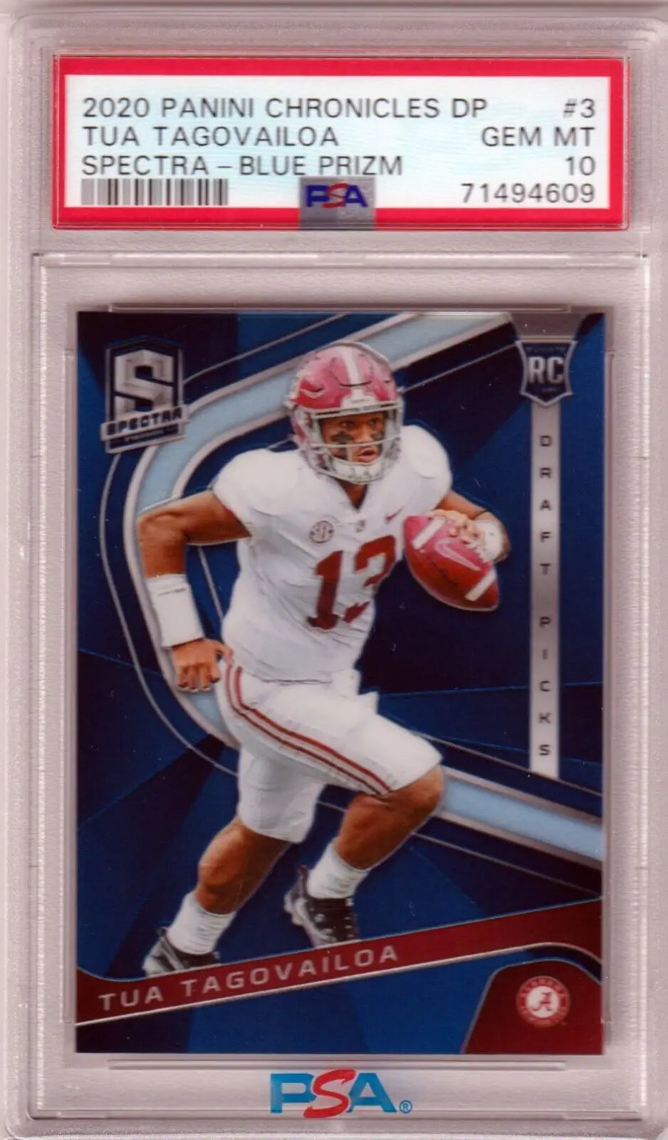 Graded Tua Tagovailoa football card from Columbia Hobby, rookie PSA 10 GEM MINT