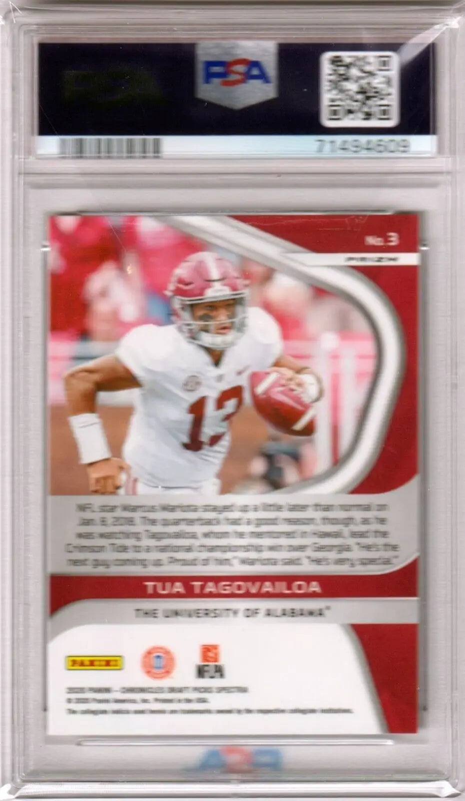 Tua Tagovailoa 2020 Chronicles Spectra Blue Prizm RC Rookie football card at Columbia Hobby