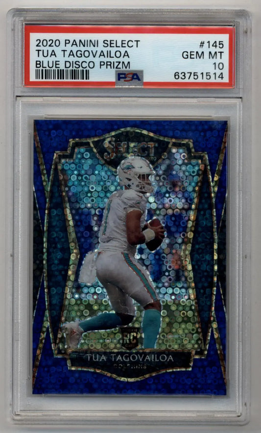Tua Tagovailoa 2020 Select Blue Disco 06/25 PSA 10 Gem Mint - Singles