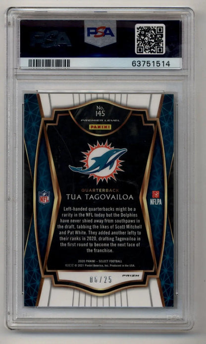 Tua Tagovailoa 2020 Select Blue Disco 06/25 PSA 10 Gem Mint - Singles