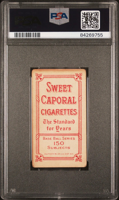 Vintage Tubby Spencer T206 Sweet Caporal cigarette card with red text on light background