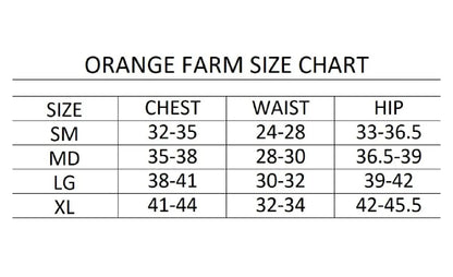 Clothing size chart with measurements for chest, waist, and hip for Tunic with Waist Tie