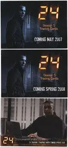 Three promotional posters showing seasons of 24 in Twenty Four trading cards set