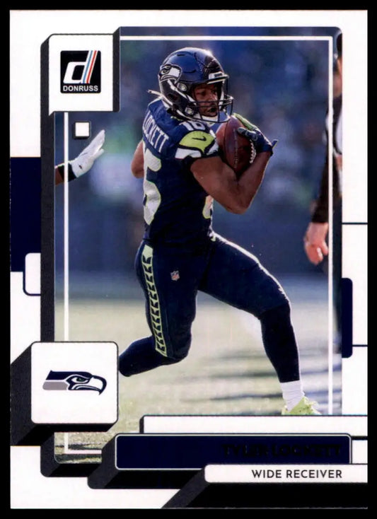 Football trading card featuring Tyler Lockett from 2022 Donruss Seattle Seahawks