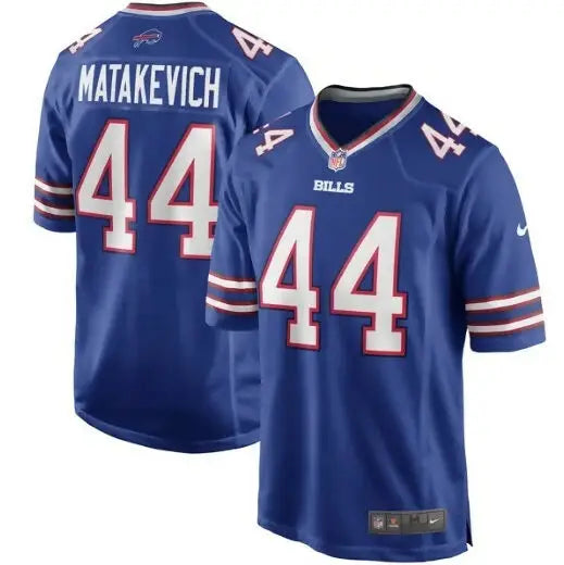 Blue football jersey displayed in Tyler Matakevich Buffalo Bills Nike Game Player Jersey Royal