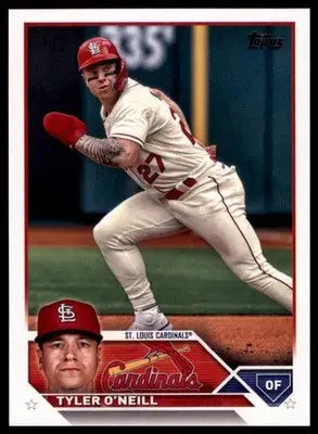 Baseball trading card of Tyler ONeill from 2023 Topps St Louis Cardinals collection