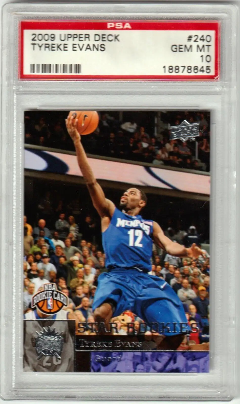 Graded Tyreke Evans rookie card 2009-10 Upper Deck PSA 10 GEM MINT Kings