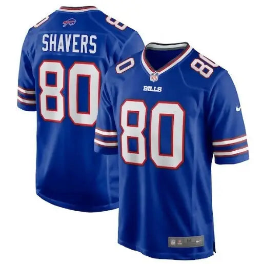 Blue Buffalo Bills football jersey displayed in Tyrell Shavers Nike Team Game Jersey Royal