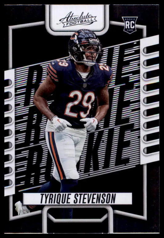Tyrigue Stevenson rookie card from Panini Absolute 2023 Chicago Bears collection