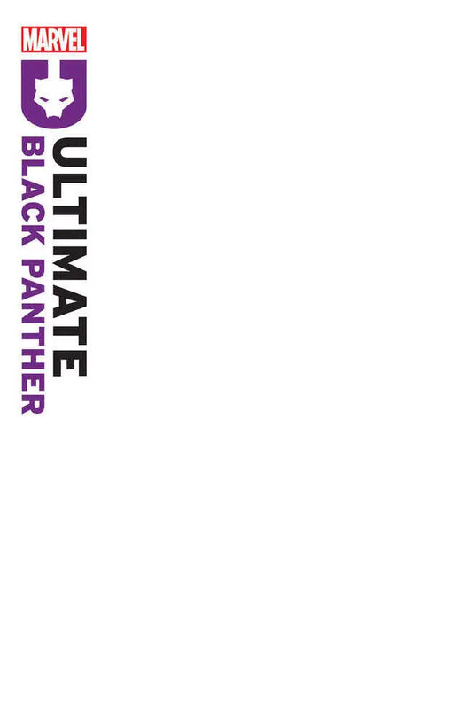 Ultimate Black Panther logo in purple on white for the 4TH Printing Blank Cover Variant