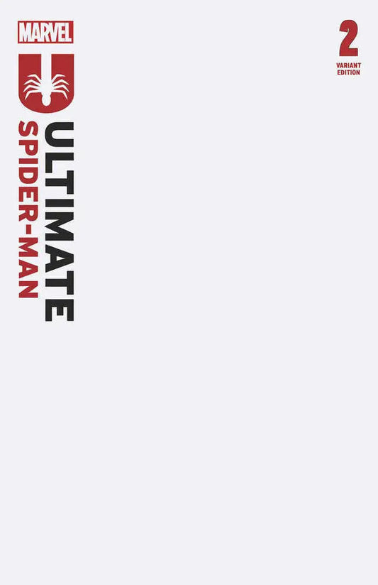 White comic book cover featuring red Marvel logo and Ultimate Spider-Man text variant