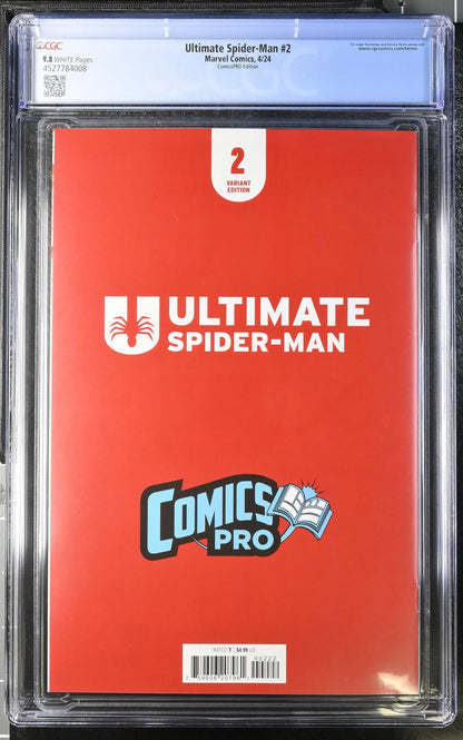 Red Ultimate Spider-Man comicspro sketch variant in CGC 9.8 protective slab