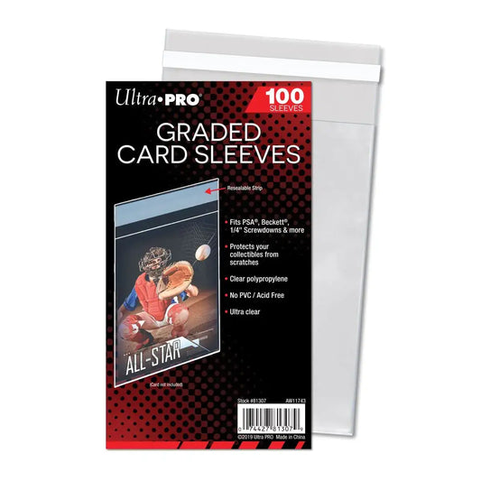 Ultra Pro graded card sleeves in resealable crystal clear protectors for trading cards