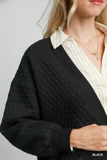 Umgee Button-Up Jacquard Cardigan - Jacquard Cardigan