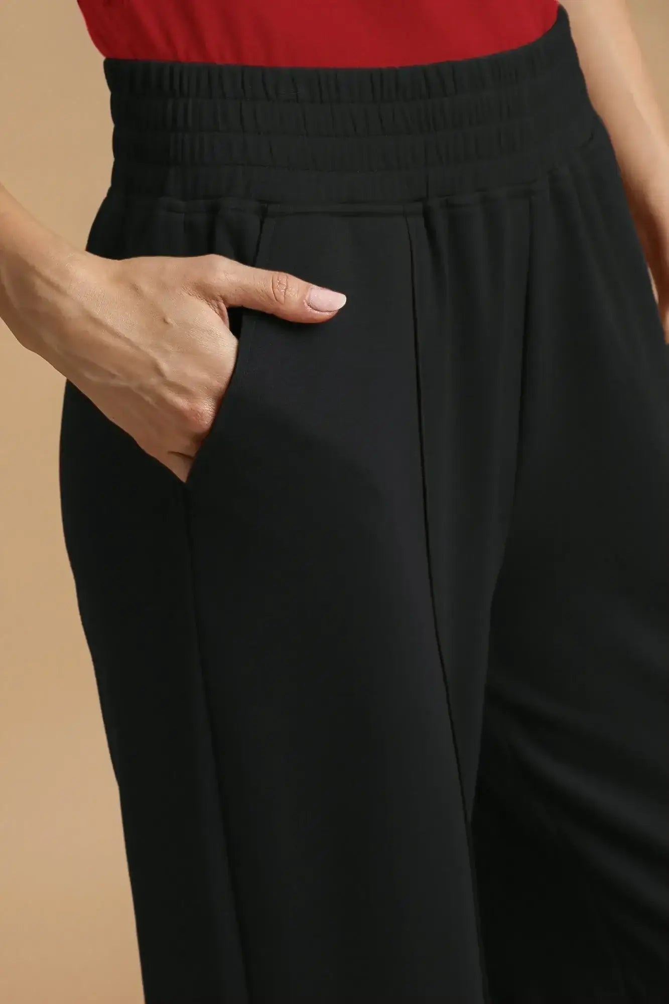 Umgee Drawstring Jogger Pants with Front Seam Detail