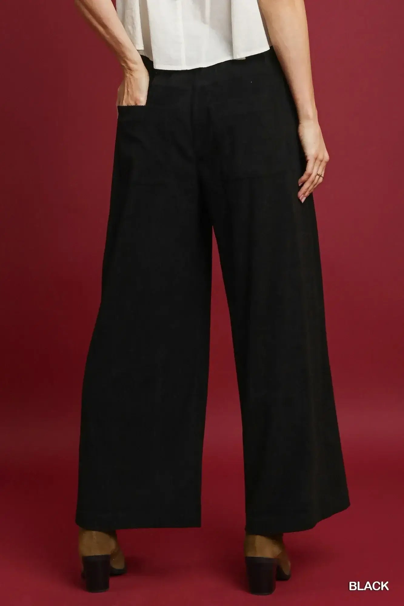 Umgee Wide-Leg Corduroy Pants
