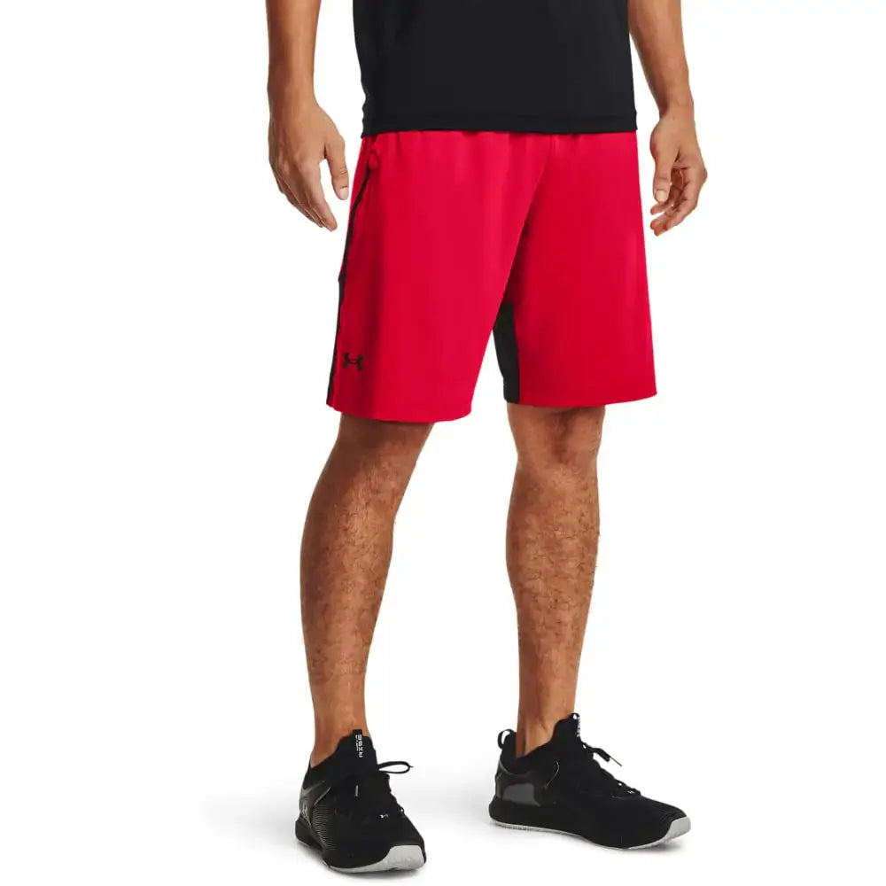 Red athletic shorts for men in tall sizes from Under Armour Raid 2.0 Gym Shorts