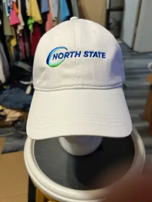 White Cap America North State Hat with embroidered logo, adjustable unisex baseball cap