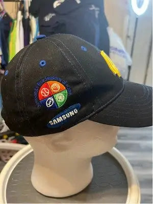 Black baseball cap with colorful embroidered logos, Jimmie Johnson NASCAR Chase, size fits