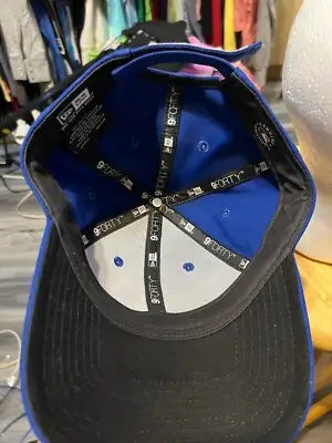 Unisex Blue Jays baseball cap in blue and black New Era 9FORTY style