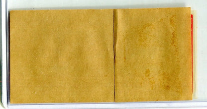 Open tan book featuring University Mississippi Rebels Topps Pennant Sticker design