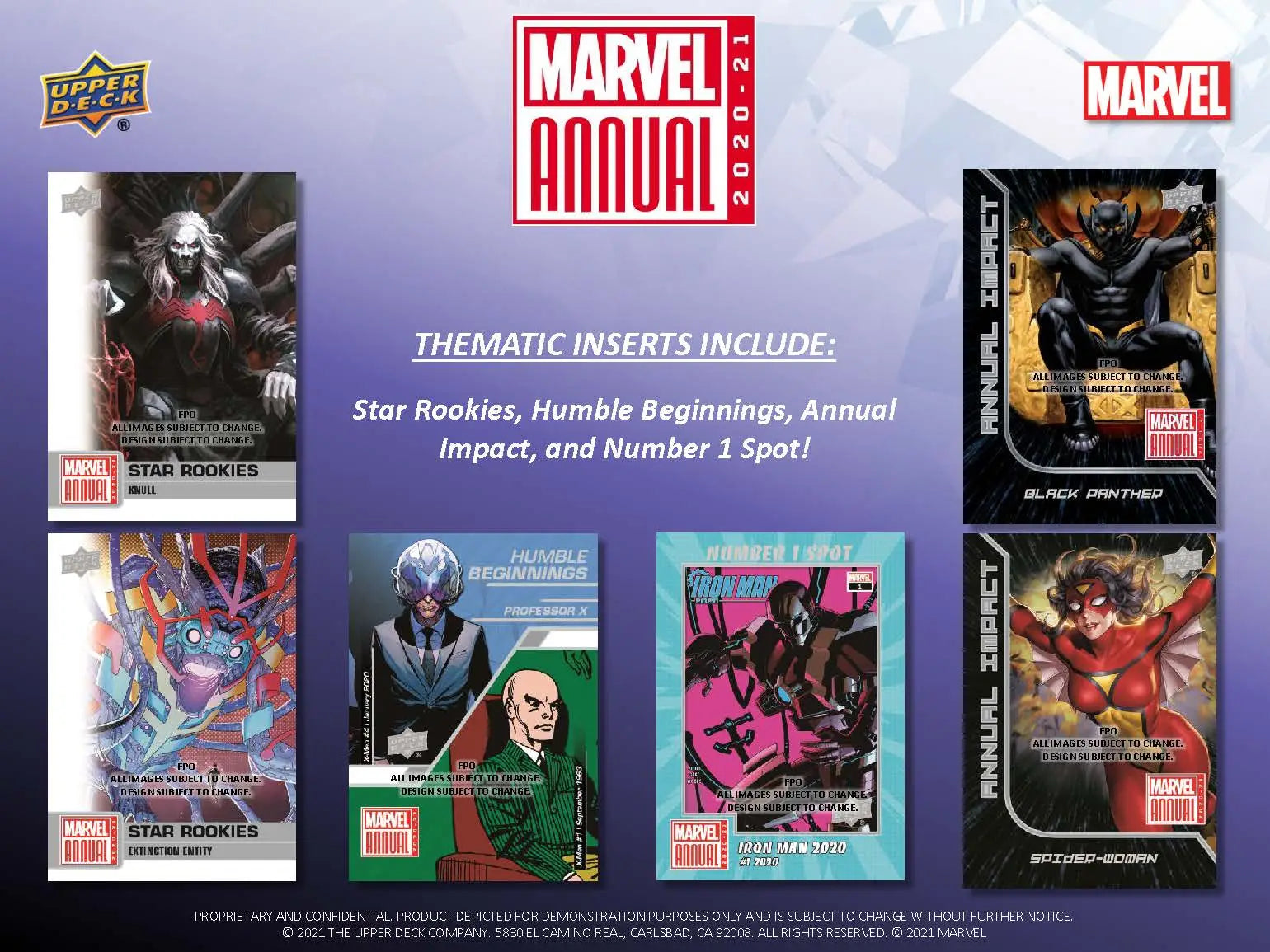 Upper Deck Marvel Annual 2020-21 Hobby Box - Non-Sport Sealed