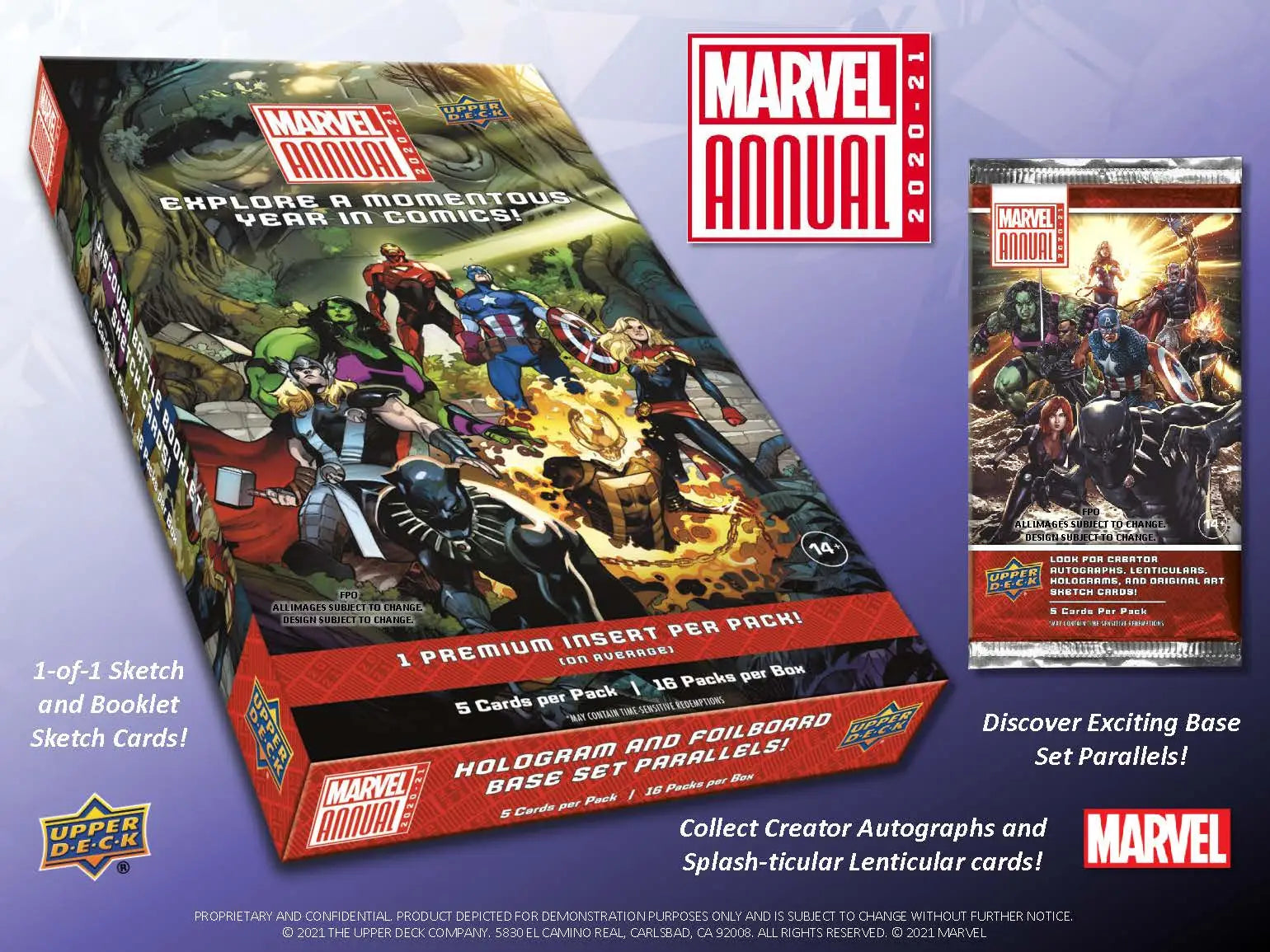 Upper Deck Marvel Annual 2020-21 Hobby Box - Non-Sport Sealed